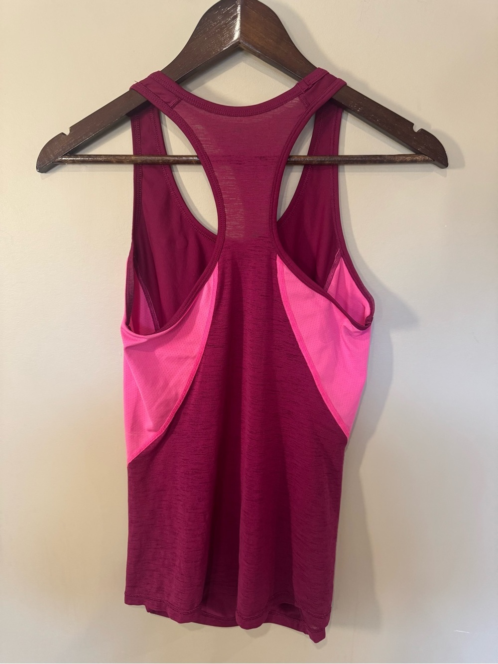 Nike Maroon & Hot Pink Racerback Performance Tank - Picture 3 of 8